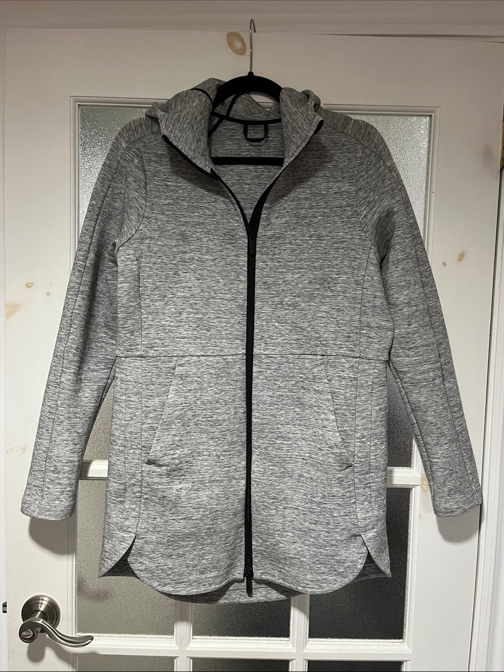 lululemon athletica Gray Heather Hooded Zip up unlined.